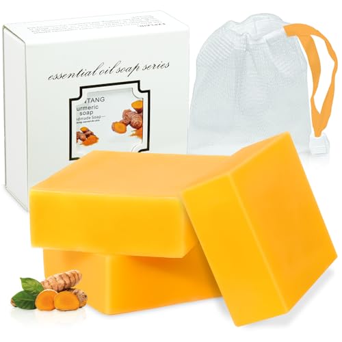 tovaginsh 3Packs Turmeric Soap Bar, Organic Tumeric Soap for Face and Body, - tovaginsh Official Product View 1