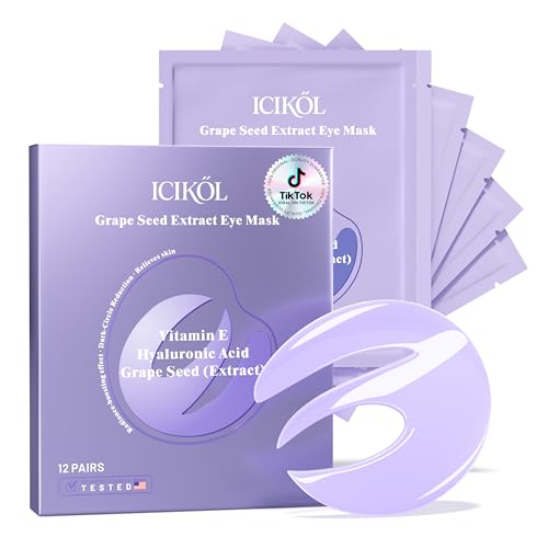 Under Eye Patches with Grape Seed Extract Eye Patches for - ICIKOL Official Imagery - 1