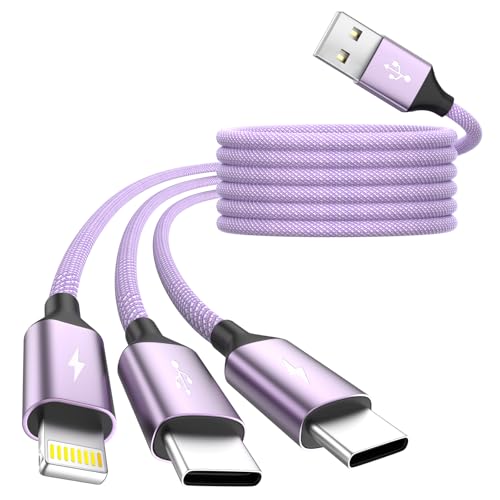 MPATIBY 3 in 1 USB Cable with 2 USB-C/IP, Multi Charging Cable for Multiple Devi - MPATIBY Official Product View 1