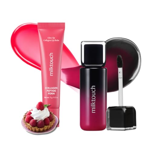 MILKTOUCH Black Peel Off Lip Tattoo #01 Black Cherry + Collagen Lip Balm #Berry Tart - MILKTOUCH Official Product View 1