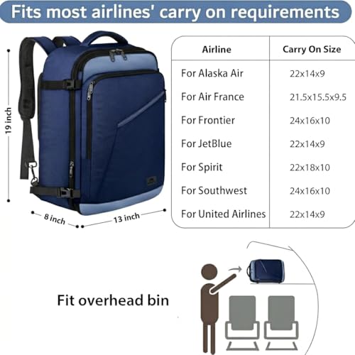 MATEIN Expandable Travel Backpack, Large Capacity Carry on - Product Imagery