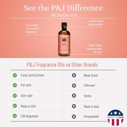 P&J Fragrance Oil - Rose 100ml - Candle Scents, Soap Scents, - Product Imagery