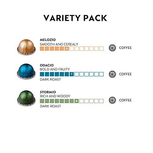 Nespresso Capsules Vertuo, Variety Pack, Medium and Dark Roast - Product Imagery