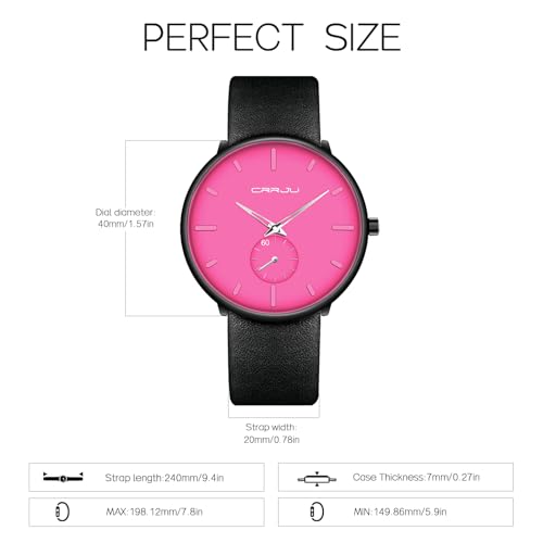 Mens Watches Ultra-Thin Minimalist Waterproof-Fashion Wrist - Product Imagery