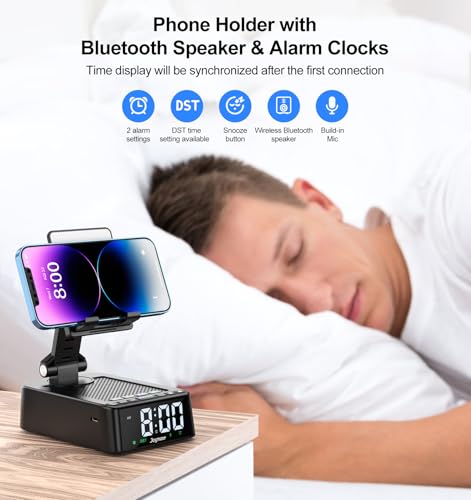 Gifts for Men Women, Phone Stand with Bluetooth Speaker 360° - Product Imagery