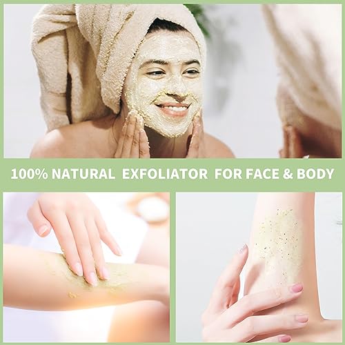Aloe Vera Facial Scrub & Cleanser - Exfoliating Face Wash for - Product Imagery