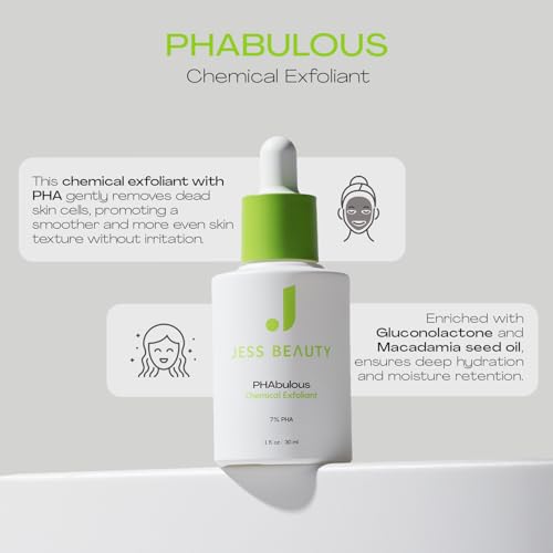 JESS BEAUTY | PHAbulous Exfoliating Serum | Gentle PHA Exfoliant - Product Imagery