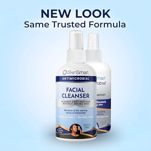 SkinSmart Antimicrobial Facial Cleanser for Breakouts and - Product Imagery