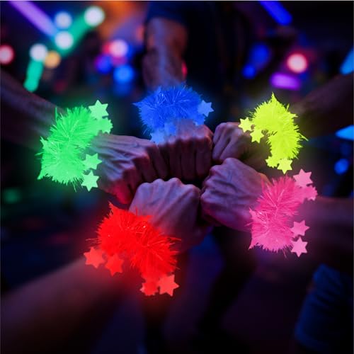 14 Pcs Glow in The Dark Party Bracelet, Neon Fluorescent - Product Imagery