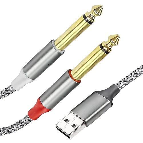 XMSJSIY USB A to 6.35mm Cable USB A to Dual 6.35 mm 1/4 inch TS A by XMSJSIY - Angle View 1