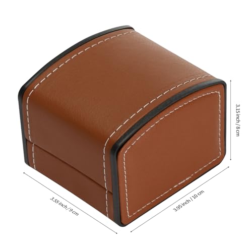 Luxury Single Watch Gift Box with Removable Pillow, PU Leather - Product Imagery