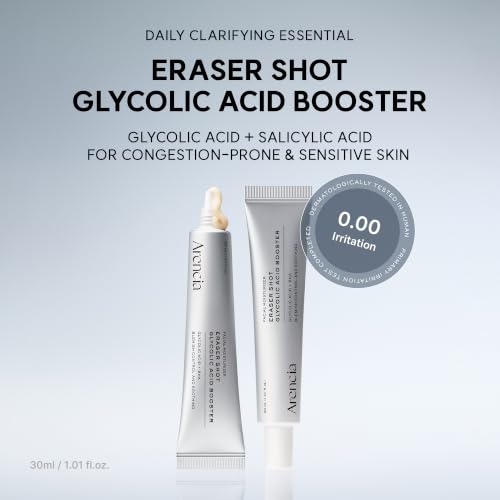 Arencia Eraser Shot Serum Glycolic Acid Booster with AHA BHA, - Product Imagery