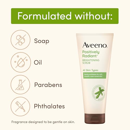 Aveeno Positively Radiant Skin Brightening Daily Facial Scrub - Product Imagery