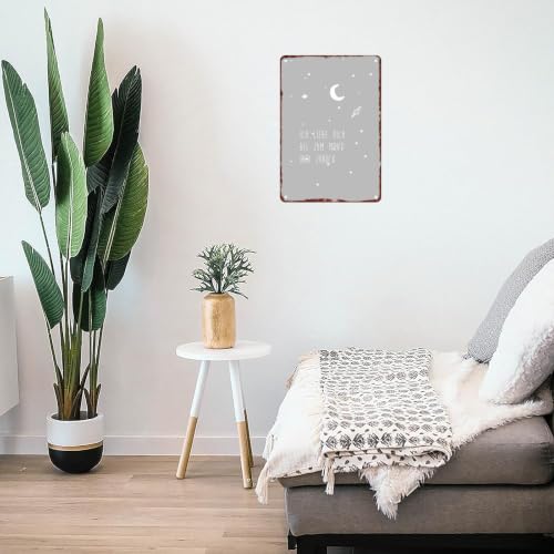 Vintage Metal Sign ICH LIEBE DICH BIS ZUM MOND UND ZUR CK Wall - Product Imagery