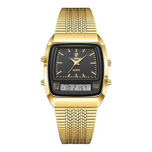 Unisex Men Women Simple Dual Display Dual Movement Analog Quartz - Product Imagery