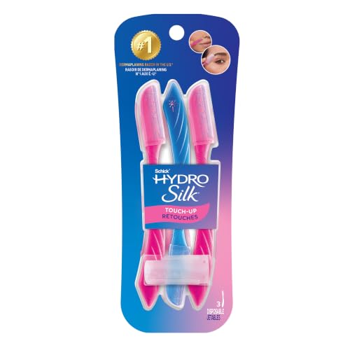 Schick Hydro Silk Touch-Up Dermaplane Razor for Women Face, 3 ct - Schick Hydro Silk Official Product View 1