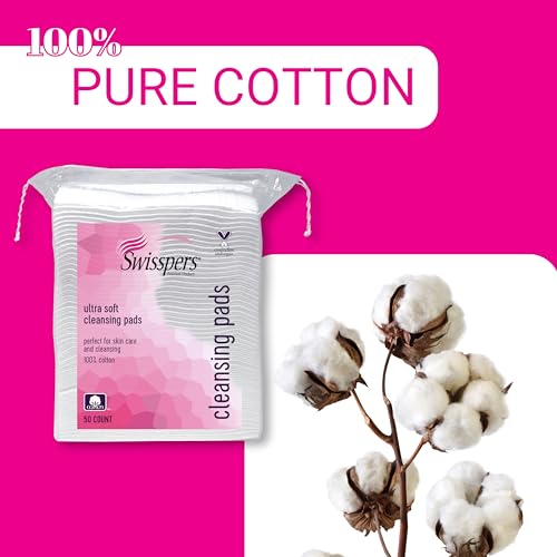 Swisspers Refresh and Reset Facial Cleansing Cotton Pads-100% - Product Imagery