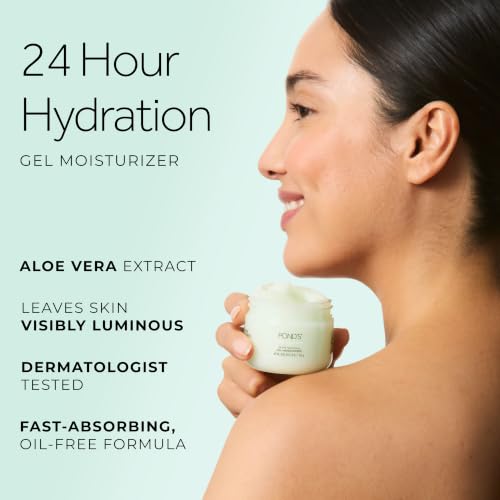 POND’S Fresh Hydration Gel Moisturizer, 24HR Hydrating Face - Product Imagery