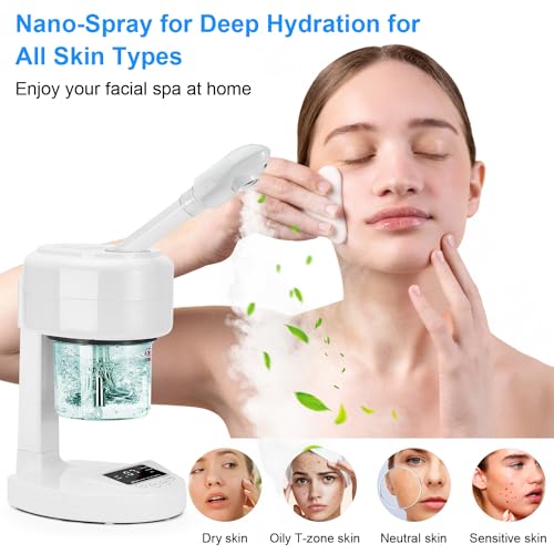 JOSTZHXIN Facial Steamer Nano Ionic Face Steamer with Extendable - Product Imagery