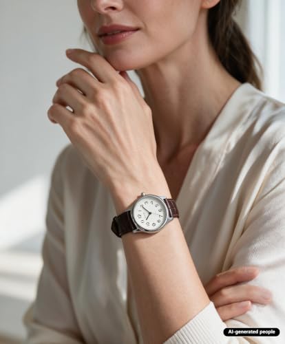 Top Plaza Women Classic Leather Watch, Watches for Women - Product Imagery