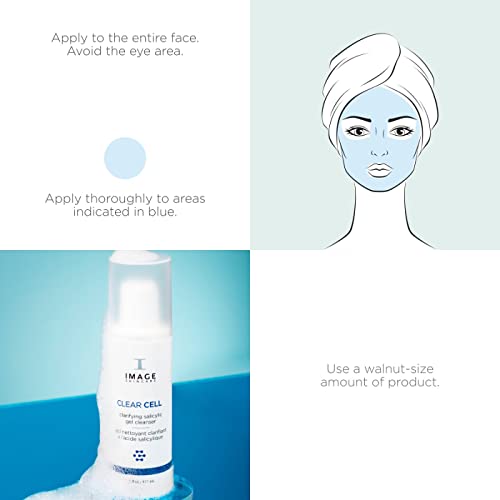 IMAGE Skincare, CLEAR CELL Salicylic Gel Cleanse, Gentle Foaming - Product Imagery