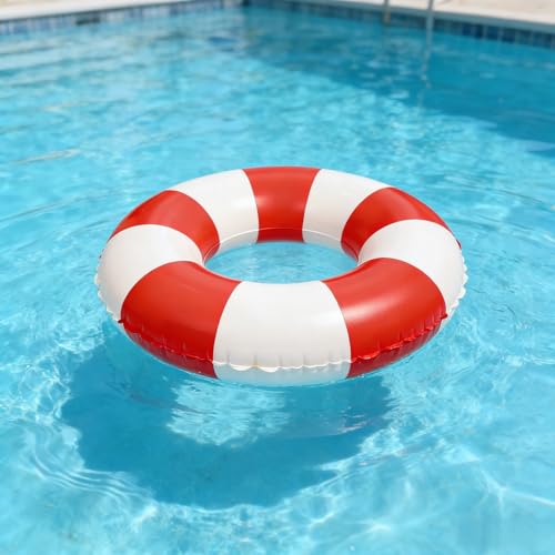 4 PCS Striped Inflatable Pool Floats for Swimming Pool Party - Product Imagery