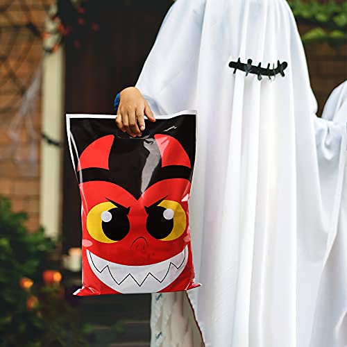 JOYIN 72 Pcs Halloween Bags, Plastic Goodie Bag in 6 Designs for - Product Imagery