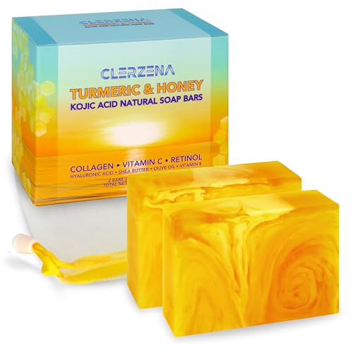 Honey Kojic Acid and Turmeric Soap for Dark Spots | Vitamin C & - Product Imagery