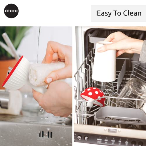 OTOTO Mushroom - Foldable Small Kitchen Funnel with Wide Mouth - Product Imagery