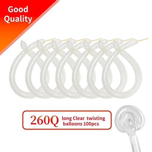 260 Clear Long Balloons for Animals, Thickening Skinny Latex - Product Imagery