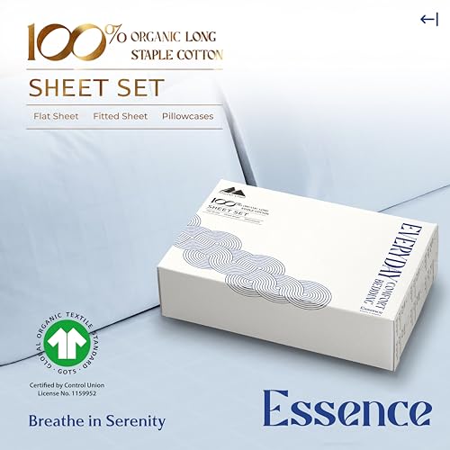 Mayfair Linen 100% Organic Cotton Sheets Queen Size - 4 PC - Product Imagery