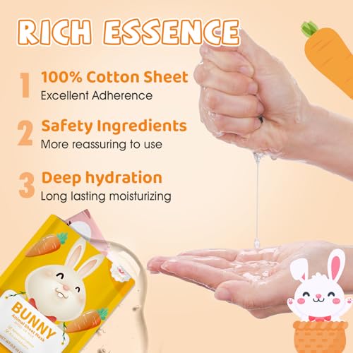 9 Pack Animal Face Masks Skincare for Kids, Spa Party Gifts for - Product Imagery
