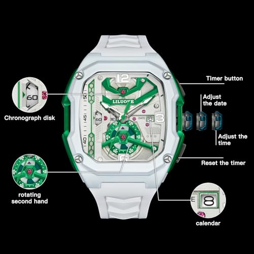 Mens Watches, Wrist Watches Luminous Design, Big Face Fashion - Product Imagery
