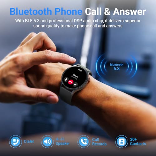 Fitpolo Smart Watch for Men Women,1.3" AMOLED Touchscreen - Product Imagery