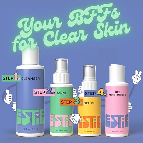 InstaNatural BESTIES BFF Four Step Kit: Skincare Set for Teens - Product Imagery