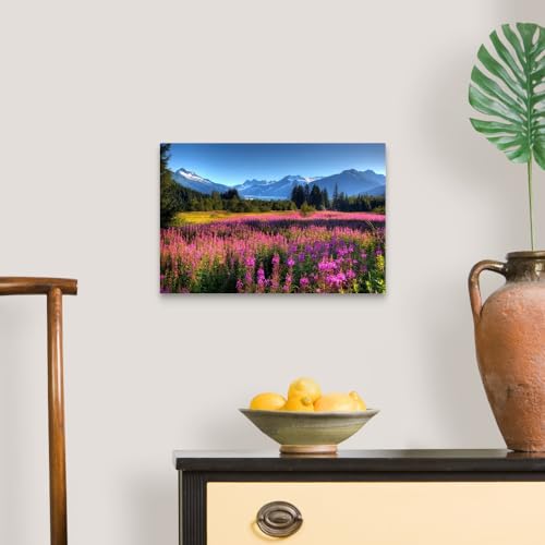 CANVAS ON DEMAND Wildflowers At Mendenhall, Juneau, Alaska - Product Imagery