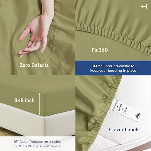 Mayfair Linen 100% Organic Cotton Sheets Twin XL Size - 3 PC - Product Imagery