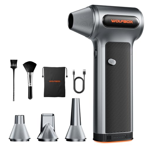 WOLFBOX MF200 Compressed Air Duster, Removable Battery, Car - Product Imagery
