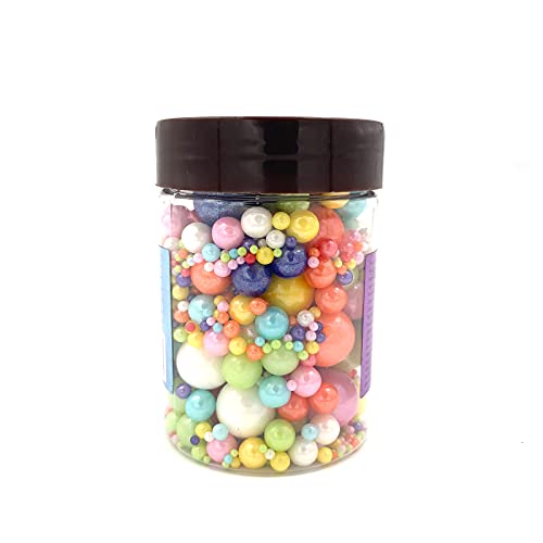 Weraru Edible Mixed Pearl Sugar Sprinkles Candy Mixing Size - Product Imagery