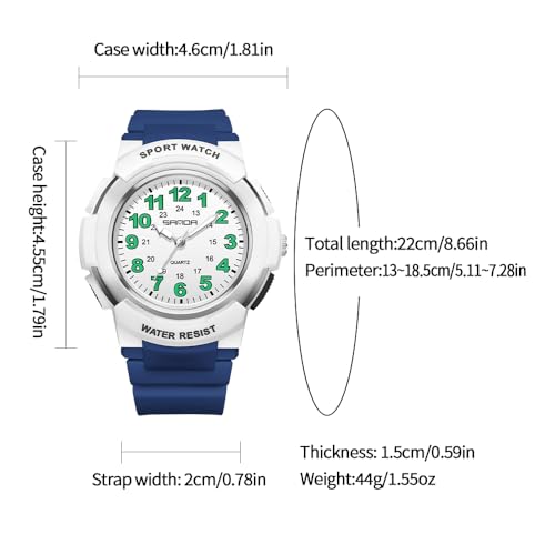 Unisex Fashion Simple Arabic Numerals Analog Quartz Watch for - Product Imagery