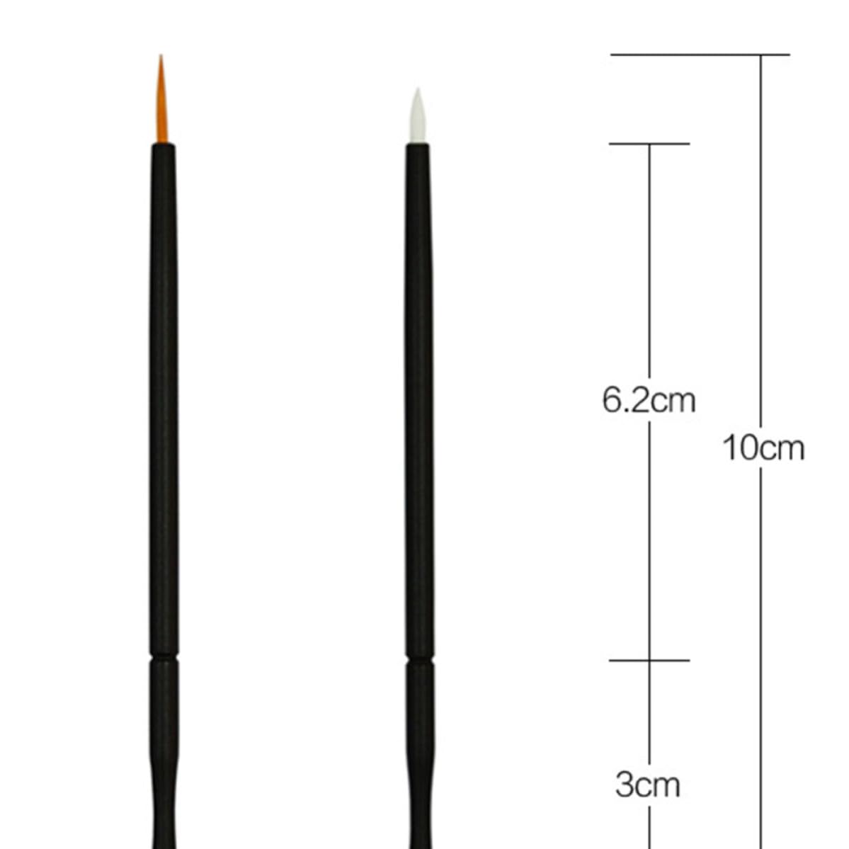 WOFASHPURET 100-pack disposable eyeliner brushes with thin black tips for precise makeup application.
