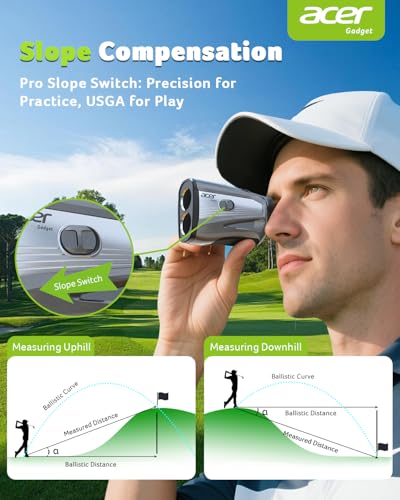 Acer Gadget Golf Rangefinder with Slope On/Off, 800/1200Yards, - Product Imagery