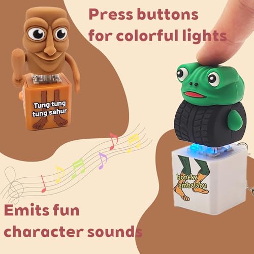 Tung Tung Tung Sahur Clicker Fidget 2 Pack, Sound and LED - Product Imagery