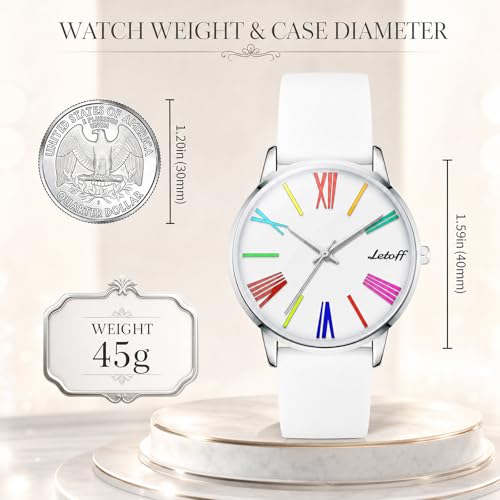 Letoff Watch for Women/Men, Metal Watch with Silicone - Product Imagery