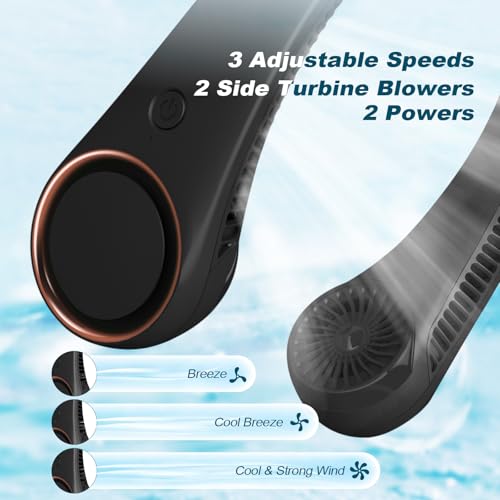 CIVPOWER Neck Fan: Portable Personal Neck Cooling Rechargeable - Product Imagery