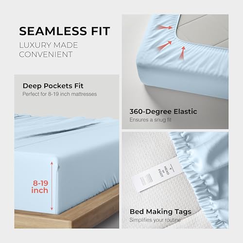 THREAD SPREAD 100% Egyptian Cotton Queen Sheets Set - 1200 - Product Imagery