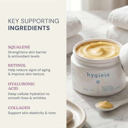 Hygieia + Advanced Crepey Skin Repair Cream for Arms, Neck & - Product Imagery