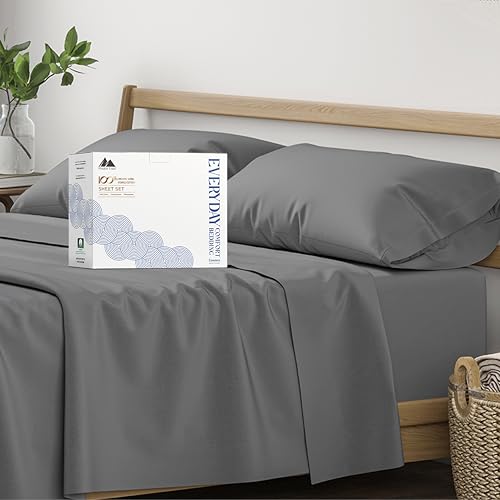 Mayfair Linen 100% Organic Cotton Sheets Queen Size - 4 PC - Product Imagery
