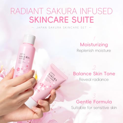 LAIKOU Skin Care Set JAPAN SAKURA Women Beauty Gift Sets Skin - Product Imagery