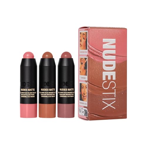 Nudestix Sunkissed Blush Bronze 3 Piece Mini Kit Matte Cream - Premium Selection Official Imagery - 1